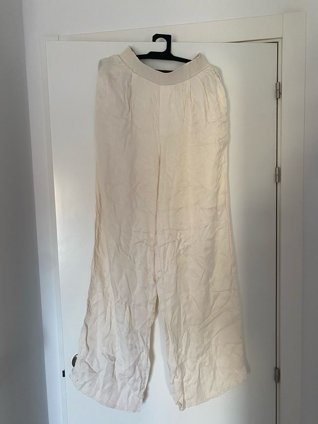 Pantalón ancho blanco