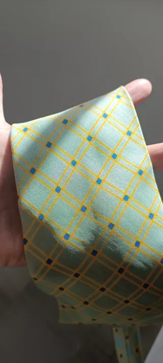 Corbata Lamberto Verde y Amarilla Cuadros