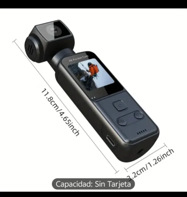 Cámara 4K de bolsillo, ligera y portátil