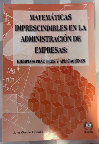 libro matemáticas ADE UGR