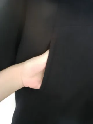 Elegante abrigo negro mujer ANTEA