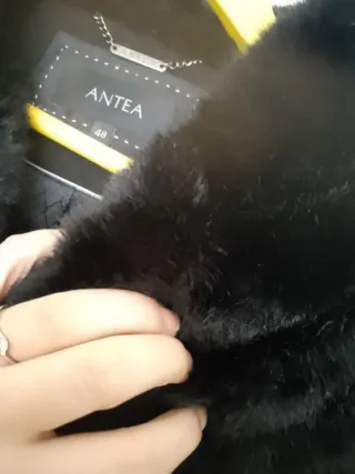 Elegante abrigo negro mujer ANTEA