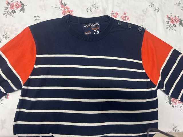 Jersey Jack & Jones Talla M Rayas Azul/Blanco