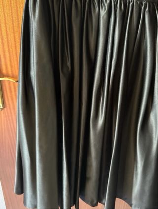 Vestido largo fiesta satén negro