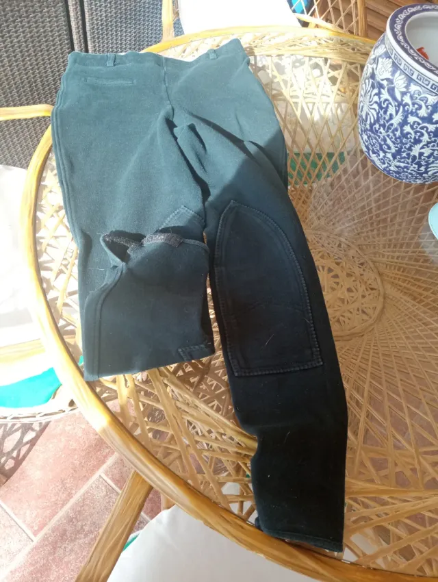 Pantaloncini da equitazione per bambina neri