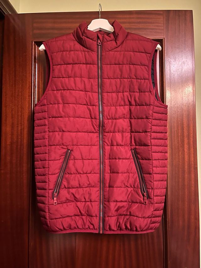 Chaleco acolchado hombre rojo