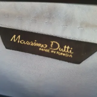 Blusa,  color Oxford azul Massimo Dutti