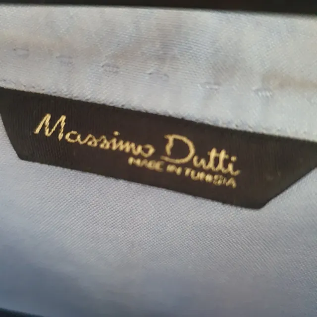 Blusa,  color Oxford azul Massimo Dutti