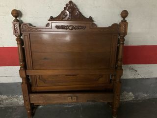 Cama antigua madera 120cm