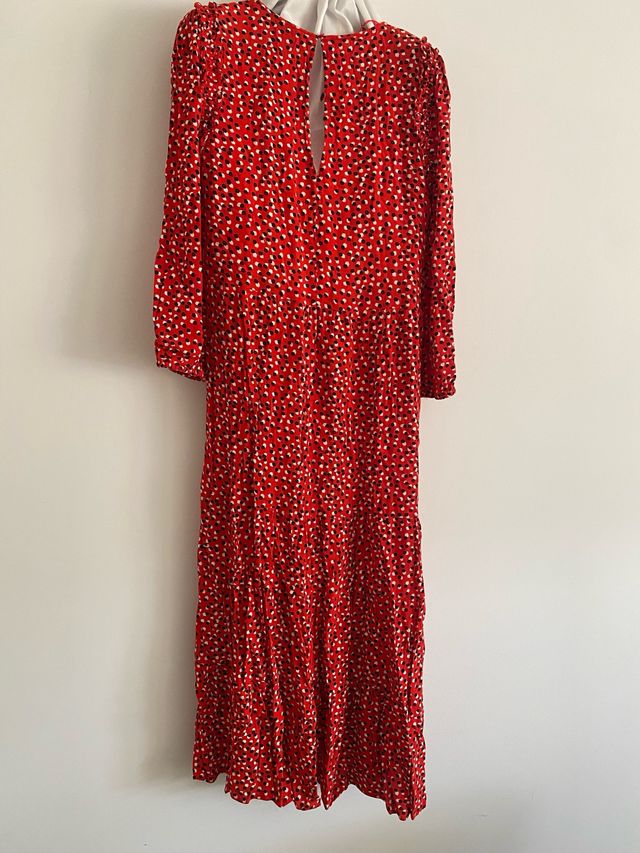 Vestido rojo estampado