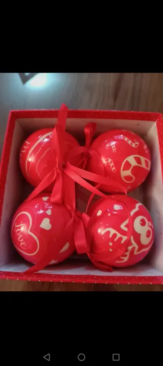 30 palline rosse per albero di Natale