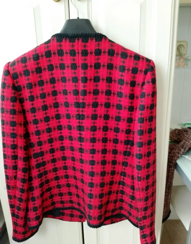 Chaqueta Burberrys Mujer Roja y Negra