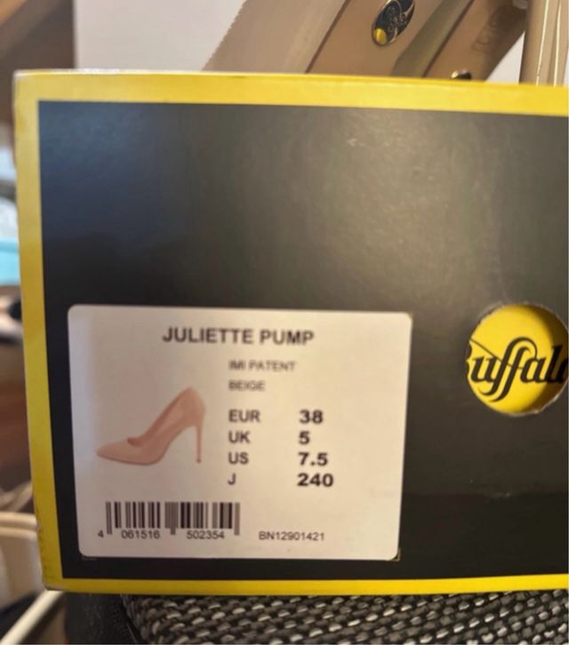 Décolleté Buffalo vernice Beige n.38