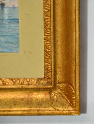 Acquerello firmato C. Porta - Scena marina