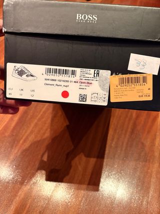 Zapatos casuales Hugo Boss azul y gris originales