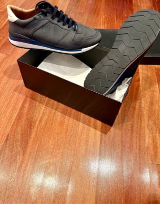 Zapatos casuales Hugo Boss azul y gris originales