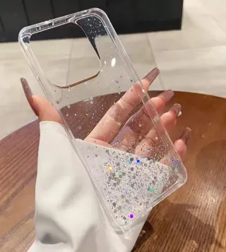 Funda móvil con purpurina