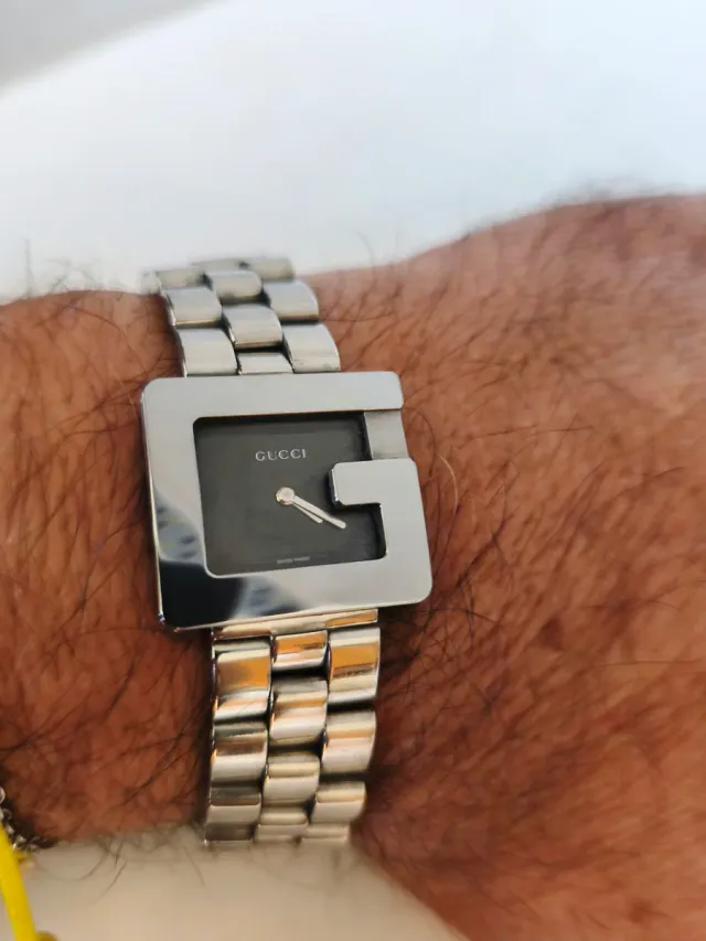 Orologio Gucci Donna Quadrato Nero Argento