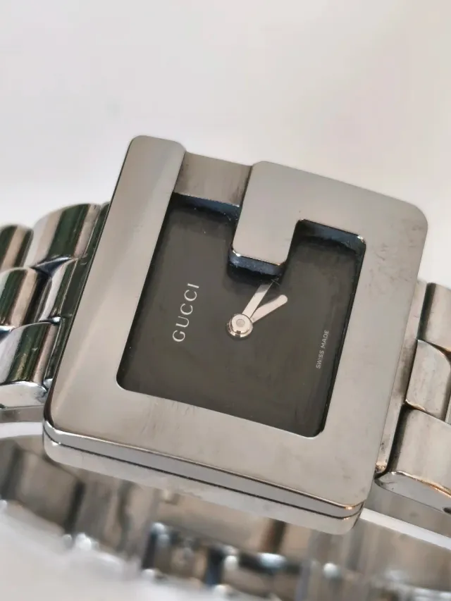 Orologio Gucci Donna Quadrato Nero Argento