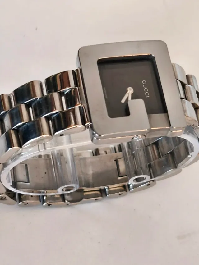 Orologio Gucci Donna Quadrato Nero Argento