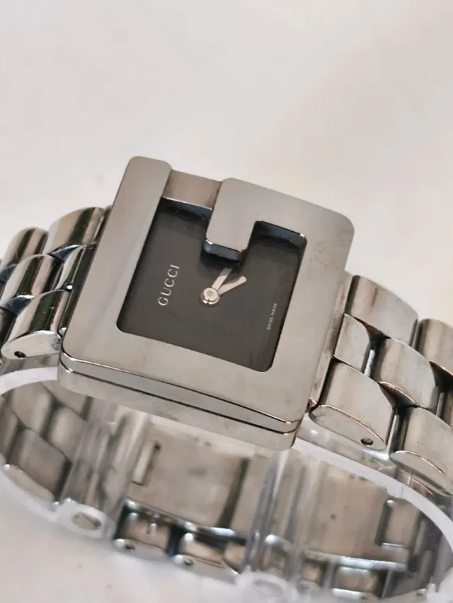 Orologio Gucci Donna Quadrato Nero Argento