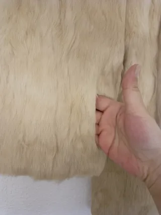 Abrigo corto de pelo mujer entallado M