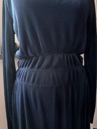 Abito Zara plissettato blu notte L