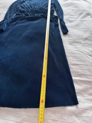 Abito Zara plissettato blu notte L