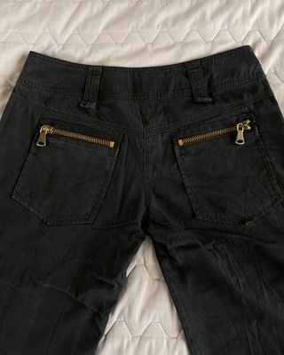 Pantaloni Neri con Dettagli Dorati Tg 44