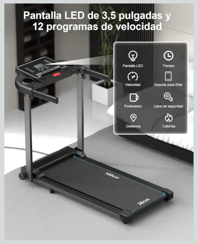 Cinta Correr Plegable Eléctrica Caminadora