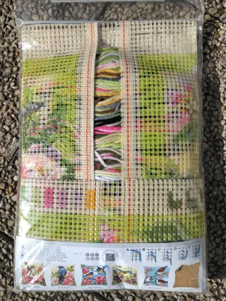 Kit Bordado Vervaco Aves y Flores