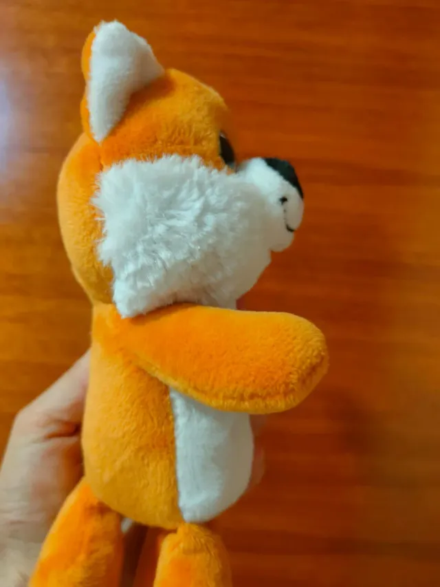 Peluche Zorro Naranja y Blanco