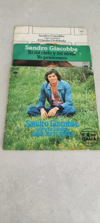 3 singles Vinilo Sandro Giacobbe - El Jardín Prohi