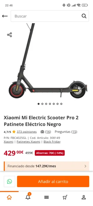 Patinete Xiaomi Pro 2