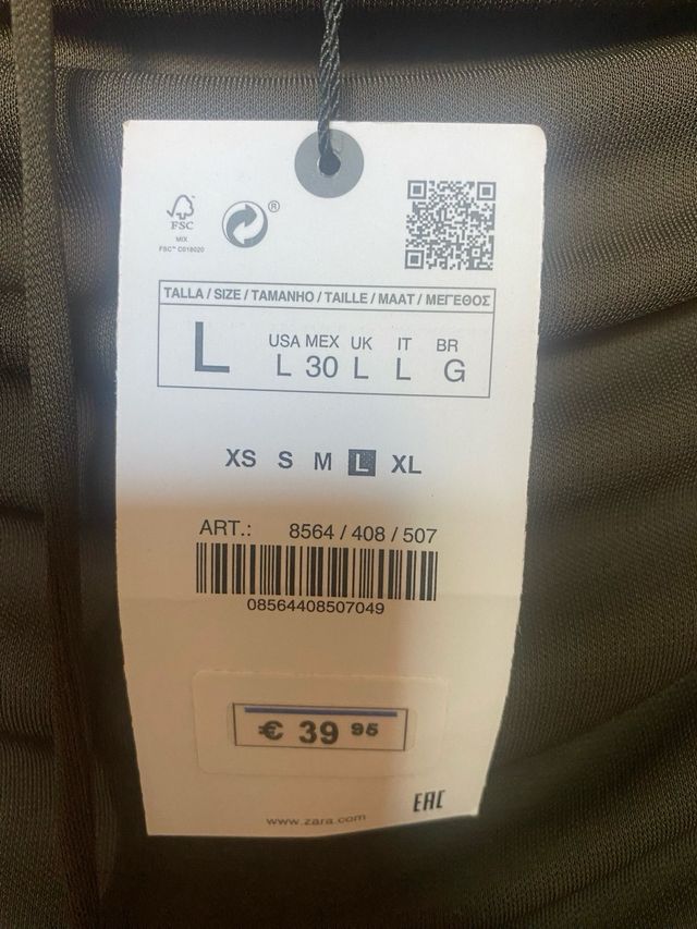 Vestido Zara Cut Out Verde