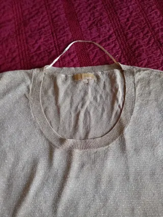 Top fiesta dorado brillante sin mangas