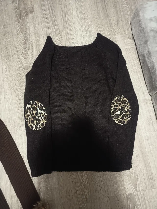 Dos jerséis de mujer marrones customizado S/M