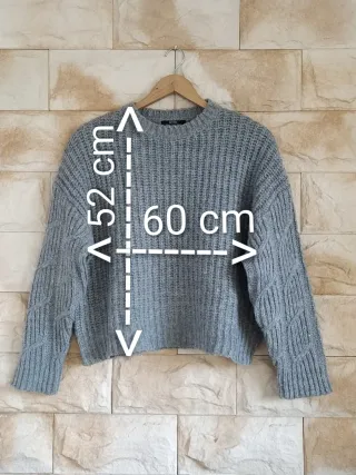 Jersey Bershka gris talla XS