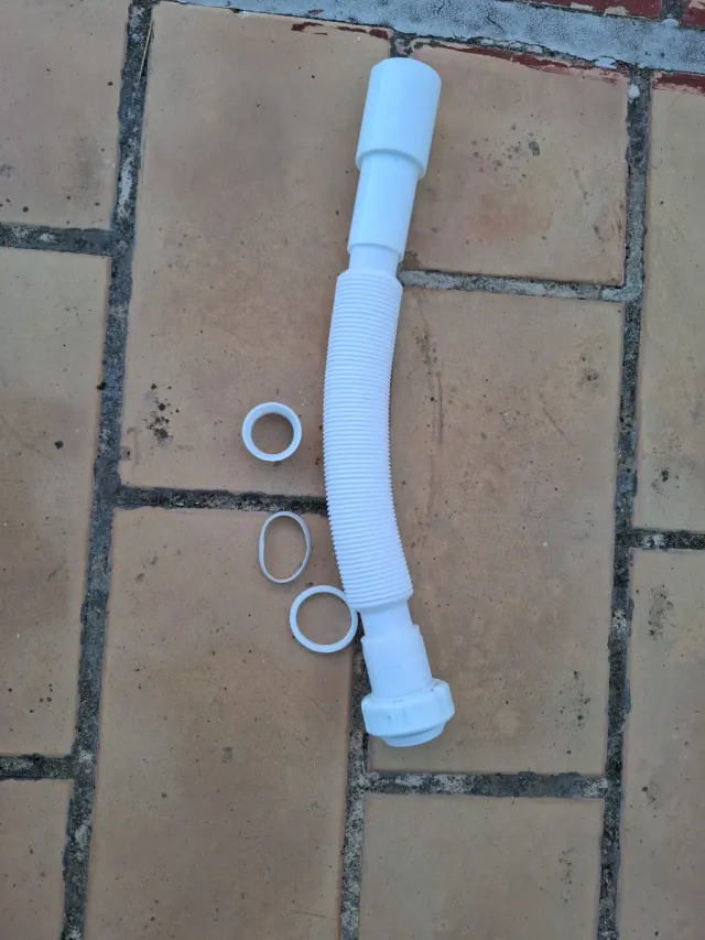Sifón flexible extensible plástico