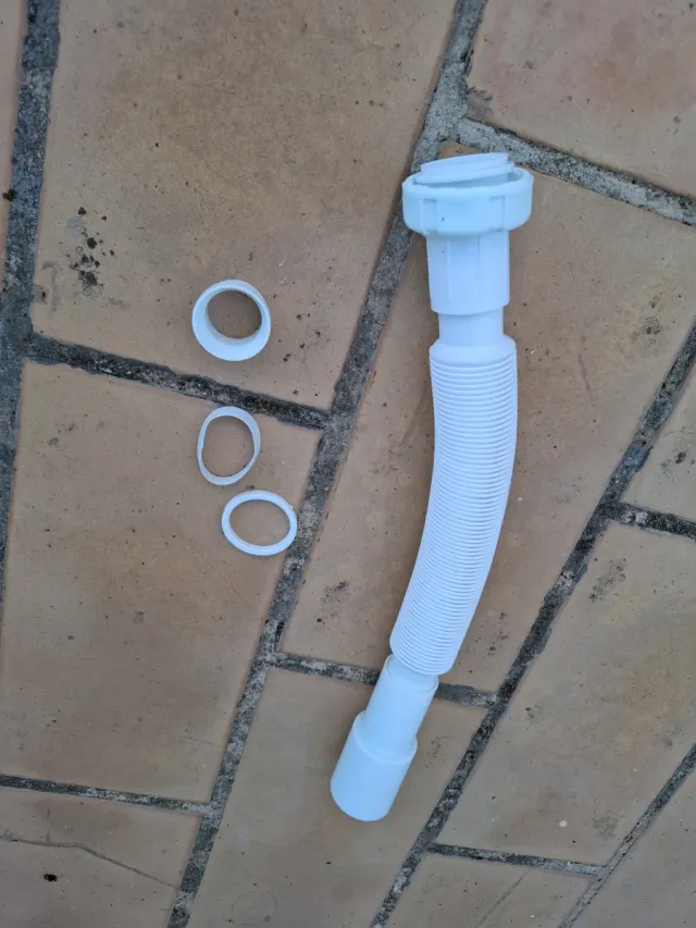 Sifón flexible extensible plástico