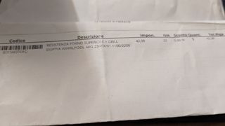 Resistenza Forno Superiore + Grill Whirlpool