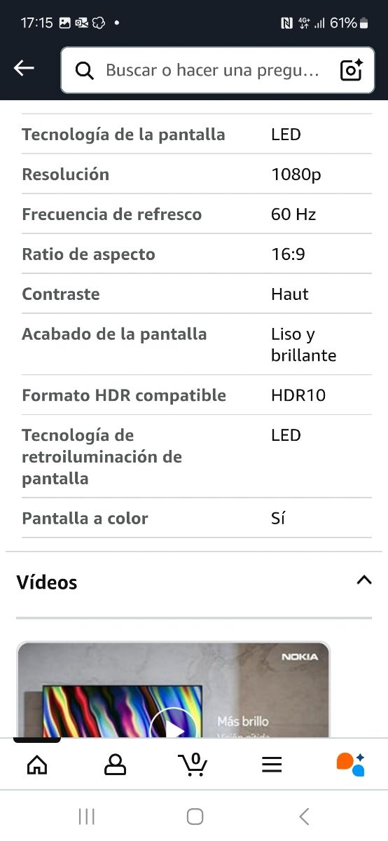 Smart TV Nokia 43 Negra