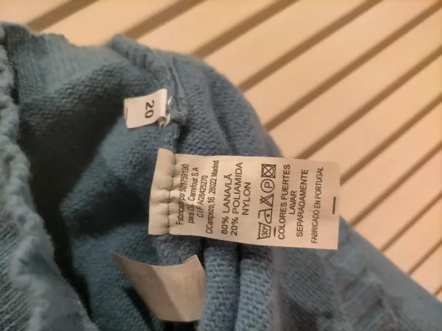 Jersey punto azul NIÑO TEX Talla 8