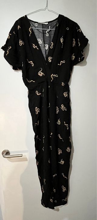 Mono negro largo MNG casual