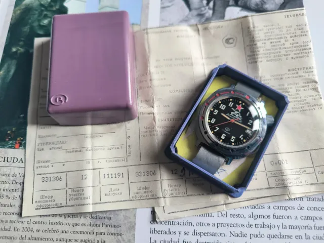 Reloj Ruso Vostok Komandirskie Soviético NOS