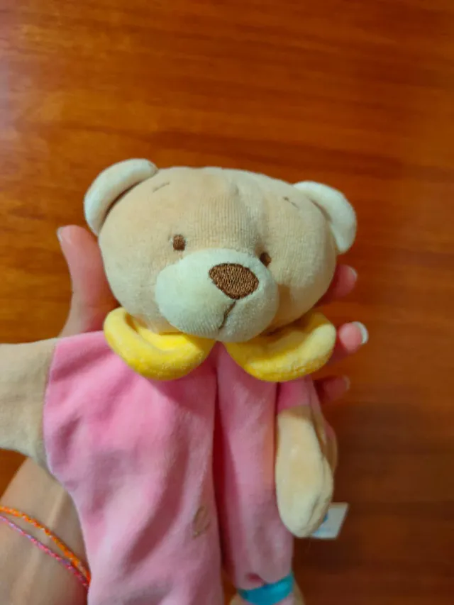 Peluche oso bebé rosa con números