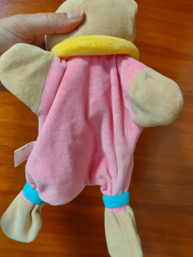 Peluche oso bebé rosa con números