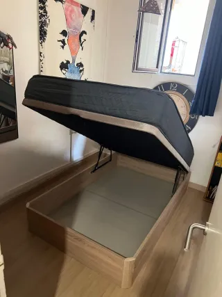 Divano letto pieghevole in legno con 4 angoli arrotondati in legno massello da 3 cm con copertura rinforzata, apertura frontale e laterale, materassi in memory foam e molle, spessore 25 cm e 30 cm, alta qualità