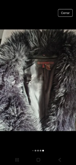 Abrigo Piel Mujer Negro