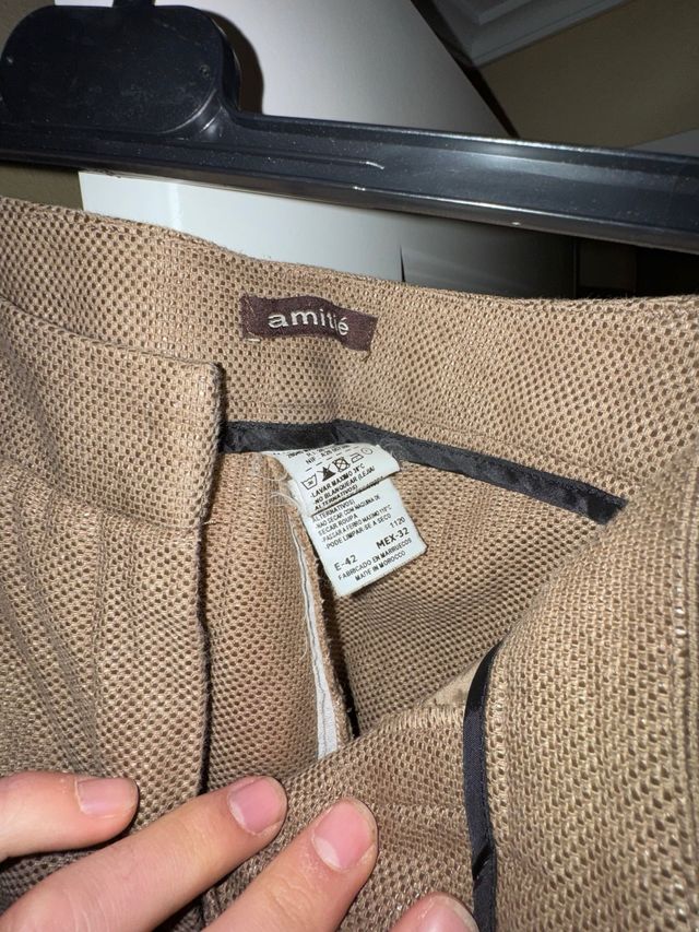 Pantalones Amitié Talla 42 Beige